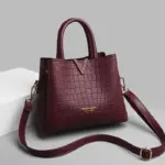 Croc embossed designer tote bag