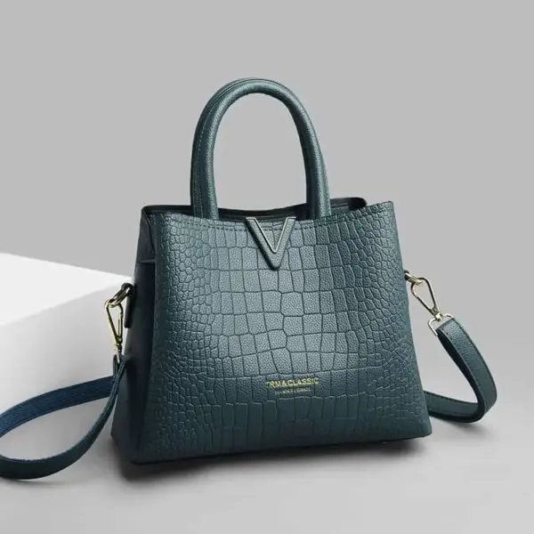 Croc embossed designer tote bag