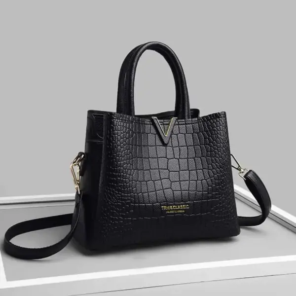 Croc embossed designer tote bag
