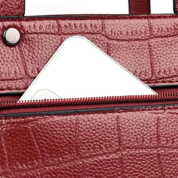 Fashion croc embossed shopping tote - Image 6