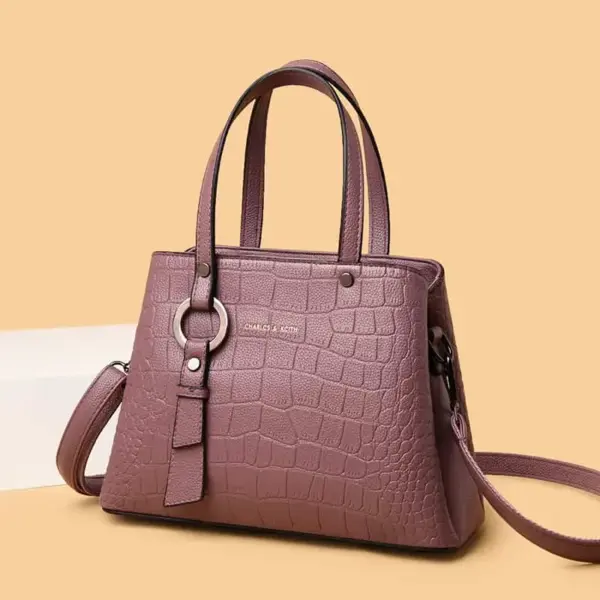 Fashion croc embossed shopping tote - Image 9