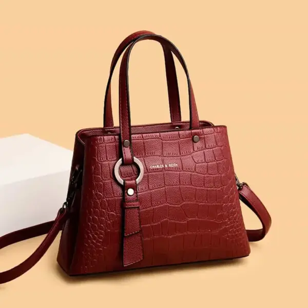 Fashion croc embossed shopping tote - Image 10