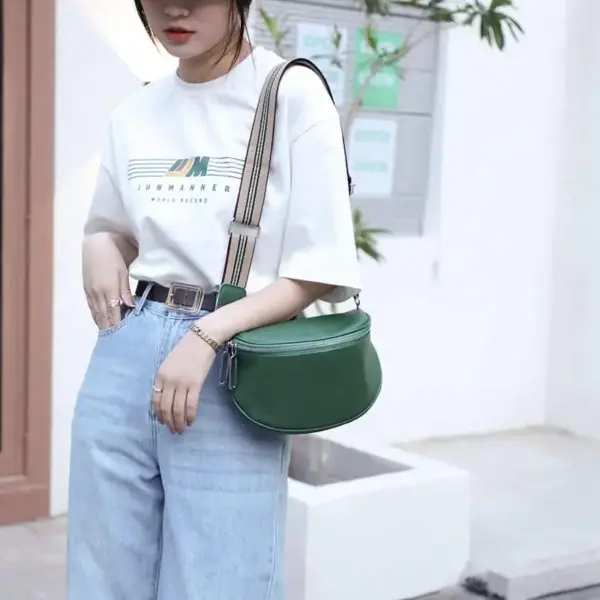 Genuine leather semicircle saddle bag - Image 6