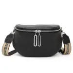 Genuine leather semicircle saddle bag