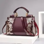 High quality premium bright leather shopping tote - Image 11