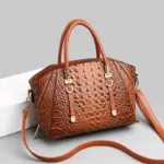 Vintage alligator pattern tote bag - Image 15