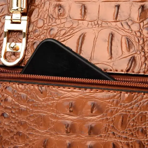 Vintage alligator pattern tote bag - Image 8