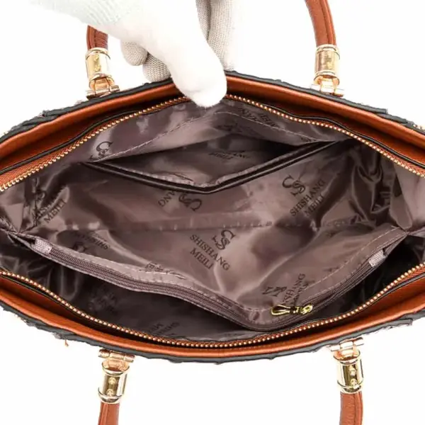 Vintage alligator pattern tote bag - Image 7