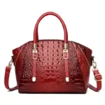 Vintage alligator pattern tote bag
