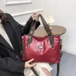 Vintage high quality casual soft leather tote bag - Image 16