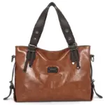 Vintage high quality casual soft leather tote bag