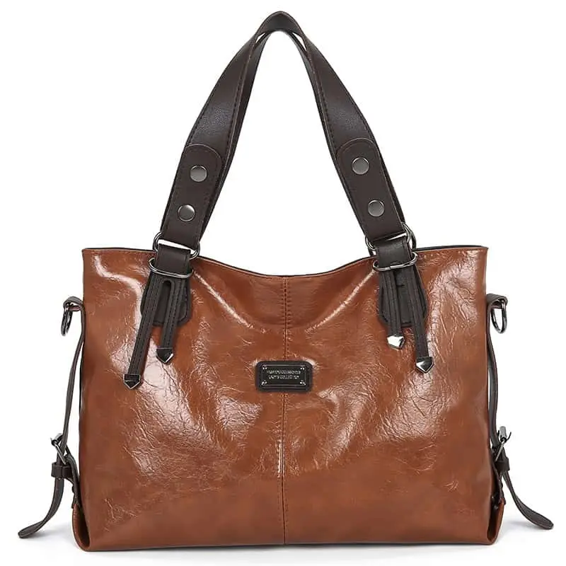 Vintage high quality casual soft leather tote bag