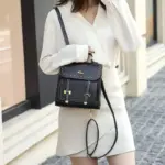 Vintage high quality little bee leather backpack - Image 12