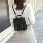 Vintage high quality little bee leather backpack - Image 13