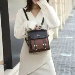Vintage high quality little bee leather backpack - Image 14