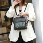 Vintage high quality little bee leather backpack - Image 18
