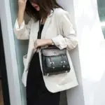 Vintage high quality little bee leather backpack - Image 19