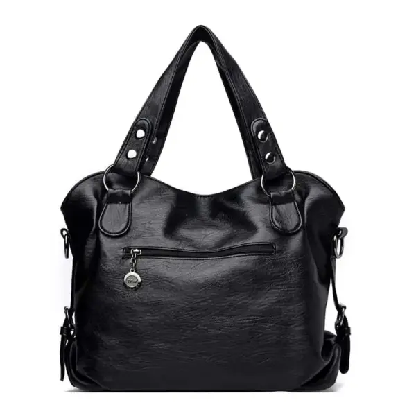 Casual soft vegan leather tote bag - Image 5