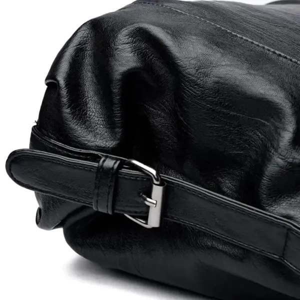 Casual soft vegan leather tote bag - Image 7