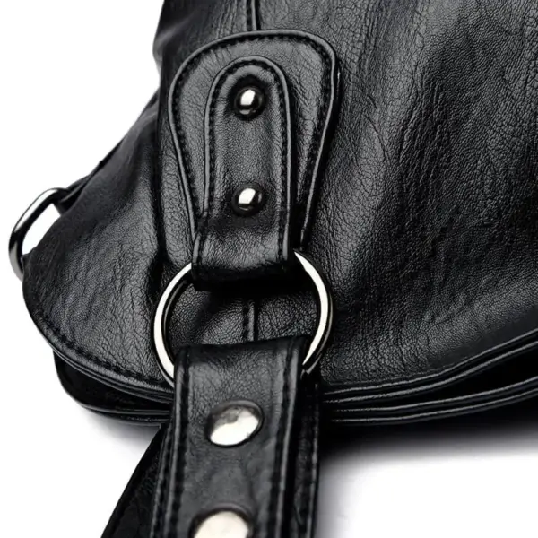 Casual soft vegan leather tote bag - Image 8