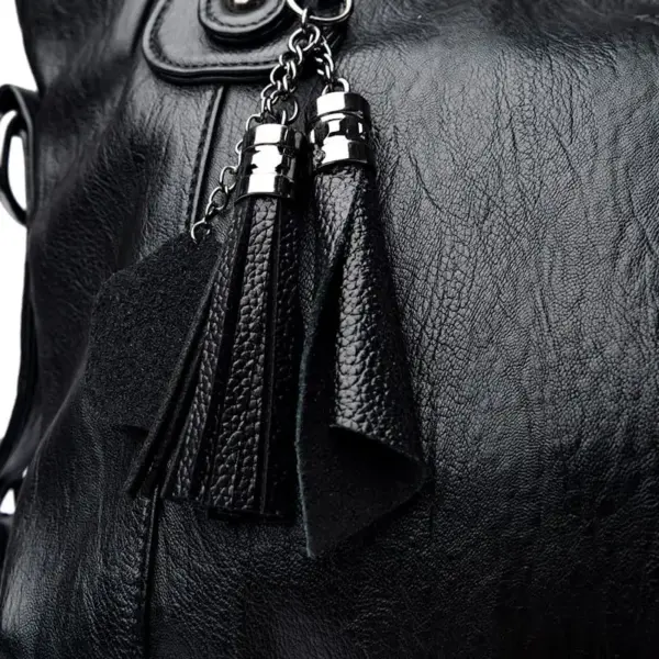 Casual soft vegan leather tote bag - Image 11