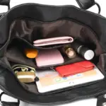 Casual soft vegan leather tote bag - Image 18