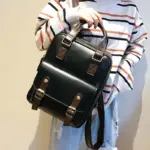 Large capacity vintage leather backpack - Image 6