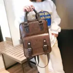 Large capacity vintage leather backpack - Image 8
