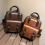 Large capacity vintage leather backpack - Image 15