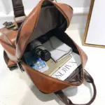 Large capacity vintage leather backpack - Image 20