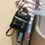 Large capacity vintage leather backpack - Image 5