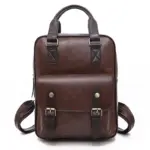 Large capacity vintage leather backpack