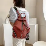 Vintage British style leather backpack - Image 9