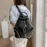 Vintage British style leather backpack - Image 12