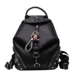Vintage British style leather backpack