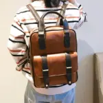 Vintage large capacity multifunctional backpack - Image 5