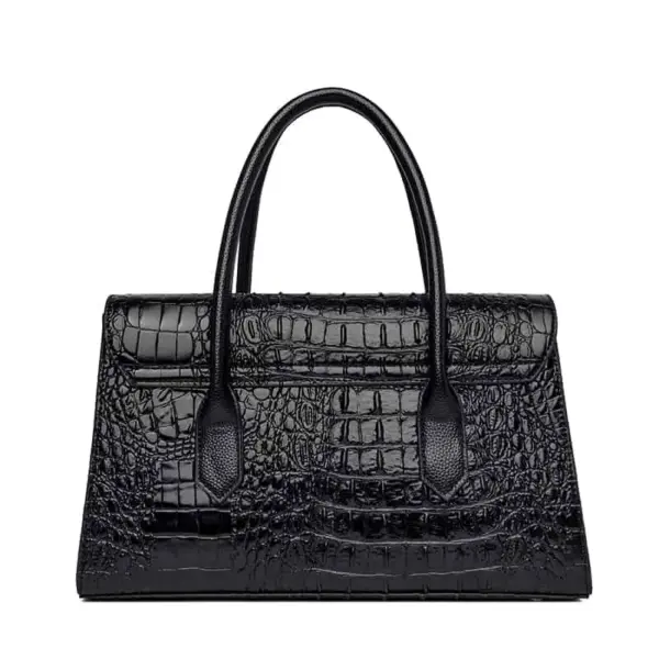Classic luxury crocodile pattern tote bag - Image 3