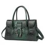 Classic luxury crocodile pattern tote bag