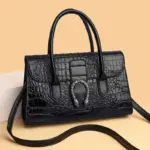 Classic luxury crocodile pattern tote bag - Image 16