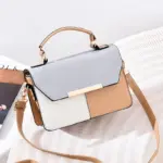 Elegant contrast color premium satchel bag - Image 2
