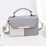 Elegant contrast color premium satchel bag - Image 12