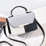 Elegant contrast color premium satchel bag - Image 3