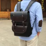 Vintage large capacity leather backpack - Image 14