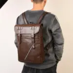 Vintage Premium large capacity leather backpack - Image 14