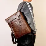 Vintage Premium large capacity leather backpack - Image 15
