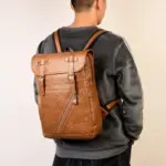 Vintage Premium large capacity leather backpack - Image 17