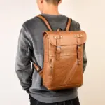 Vintage Premium large capacity leather backpack - Image 18