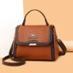 Crocodile pattern elegant satchel bag - Image 13