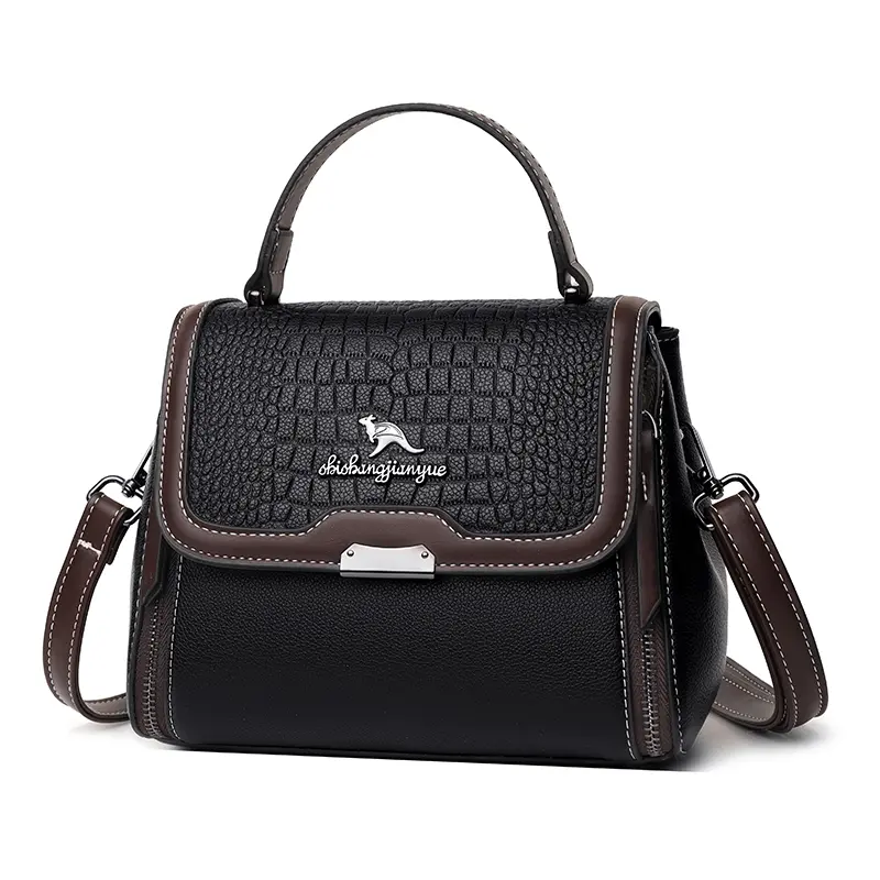 Crocodile Pattern Elegant Satchel Bag