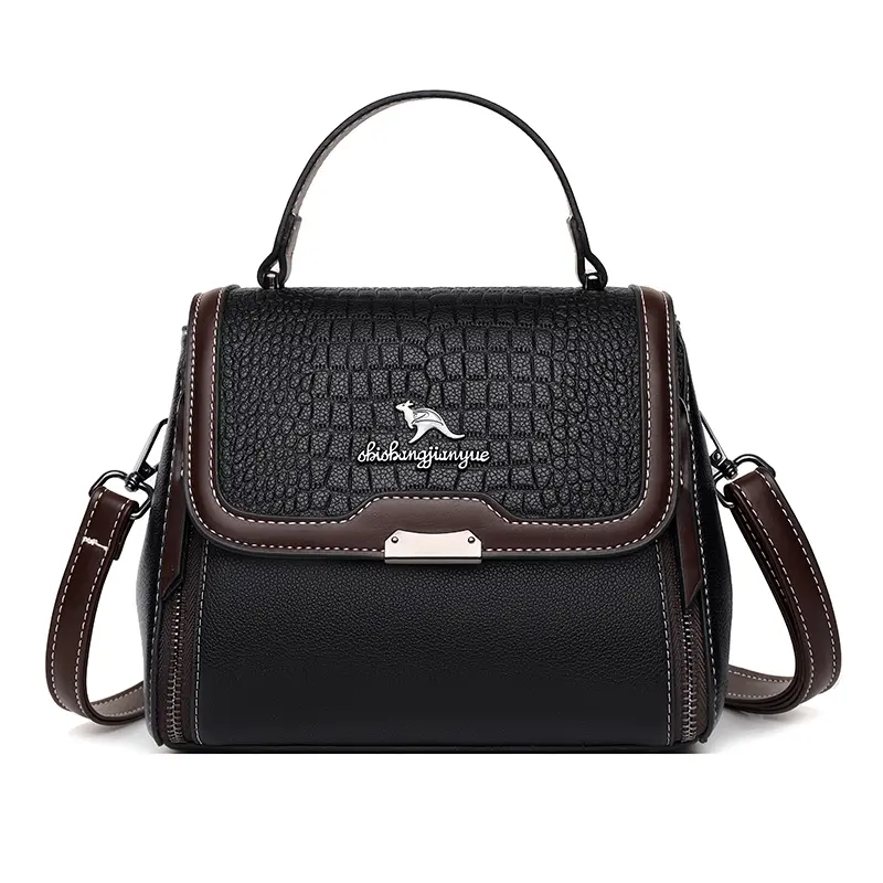 Crocodile Pattern Elegant Satchel Bag